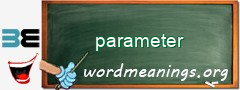 WordMeaning blackboard for parameter